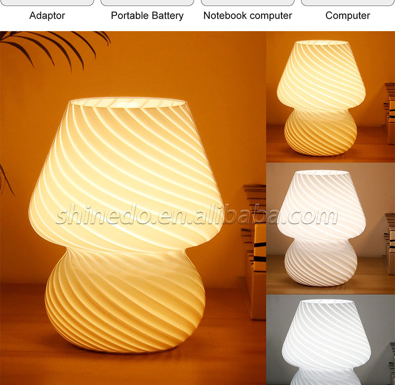 Creative glass desk lamp famous bedroom nightlight Bedroom sleep bedside lamp SD-SR794