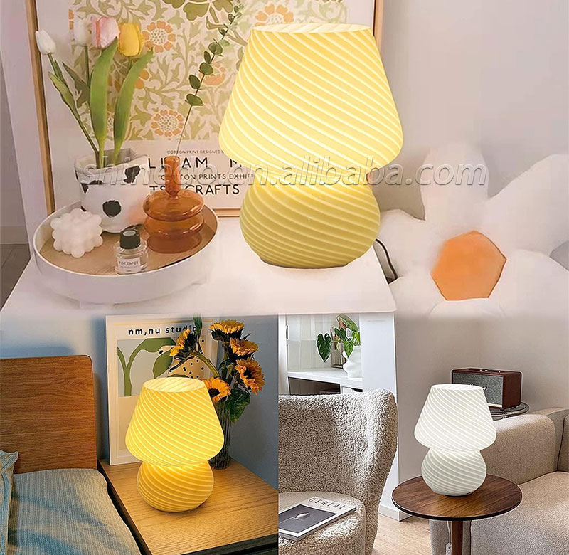 Creative glass desk lamp famous bedroom nightlight Bedroom sleep bedside lamp SD-SR794