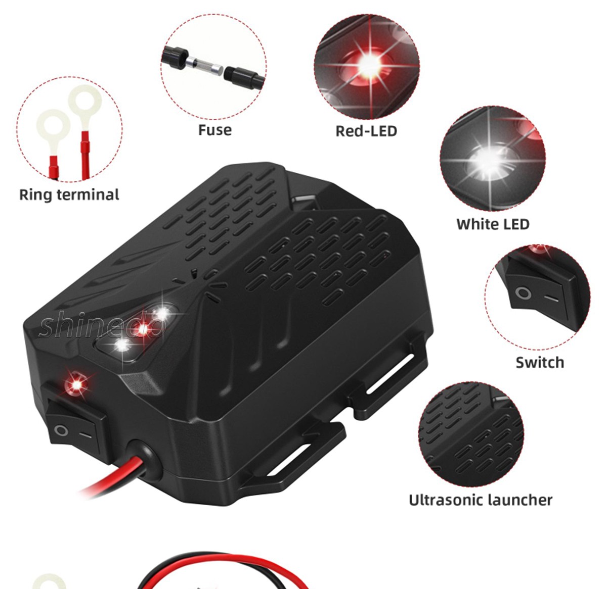 Car electronic ultrasonic mouse repeller Repeller is used at night to prevent animals from damaging power lines