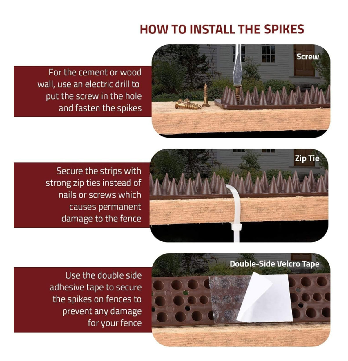 Anti-bird spike fence nail anti-bird deterrent nail