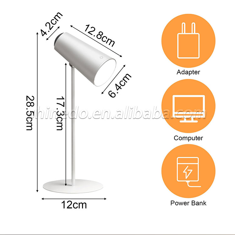 Multifunction Usb Rechargeable Magnetic Sunset Light Detach Flashlight Touch Control Portable Led Cordless Reading Table Lamp