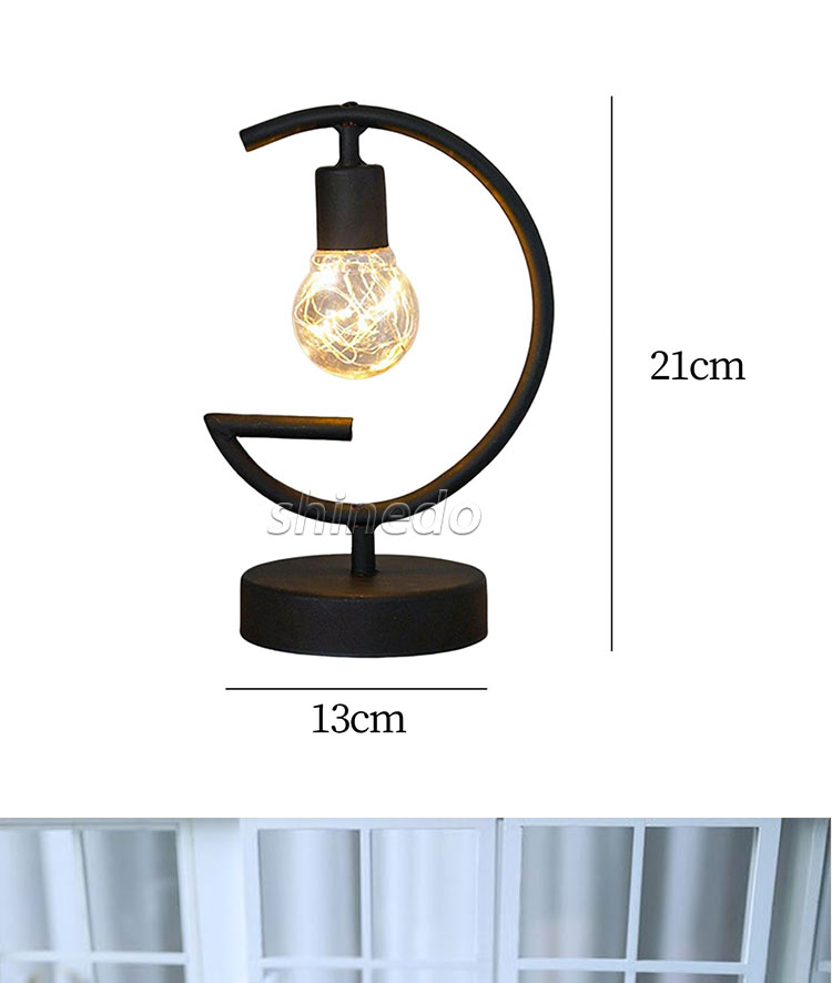 LED iron simple small table lamp romantic decoration festive atmosphere light two decorative lighting