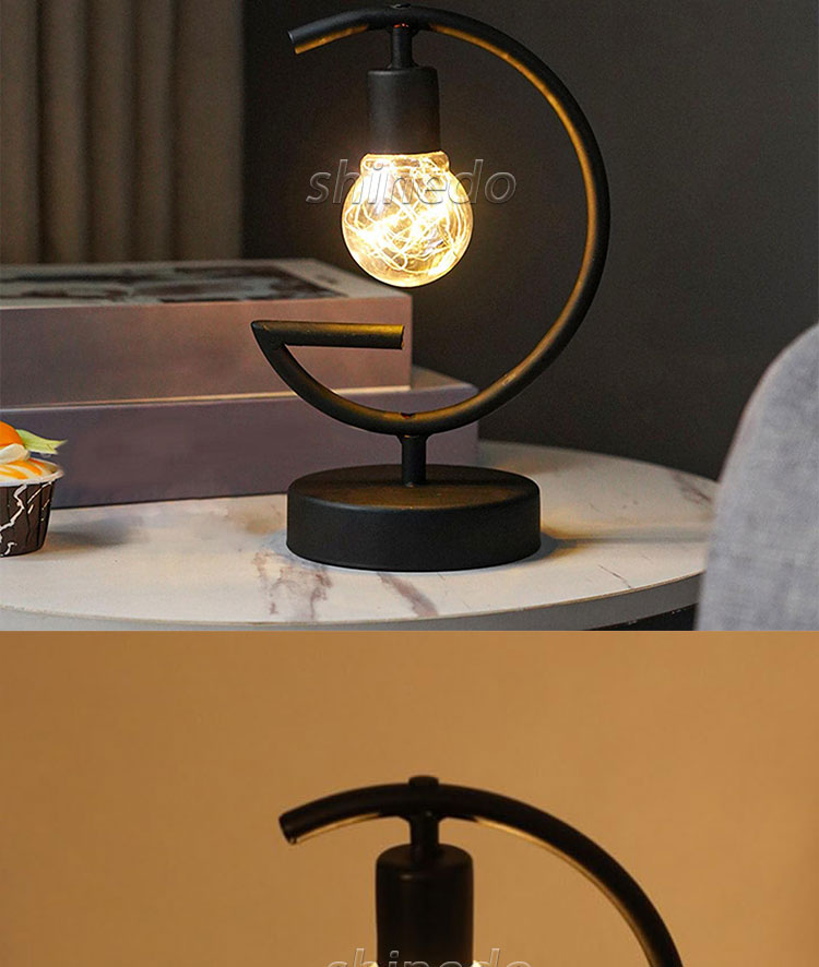 LED iron simple small table lamp romantic decoration festive atmosphere light two decorative lighting