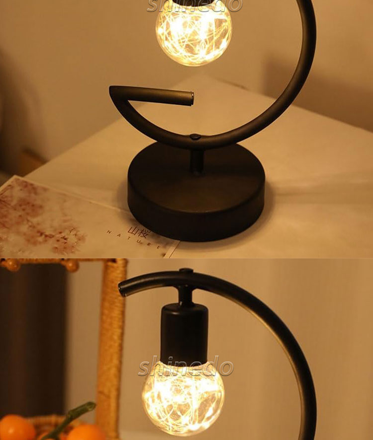 LED iron simple small table lamp romantic decoration festive atmosphere light two decorative lighting