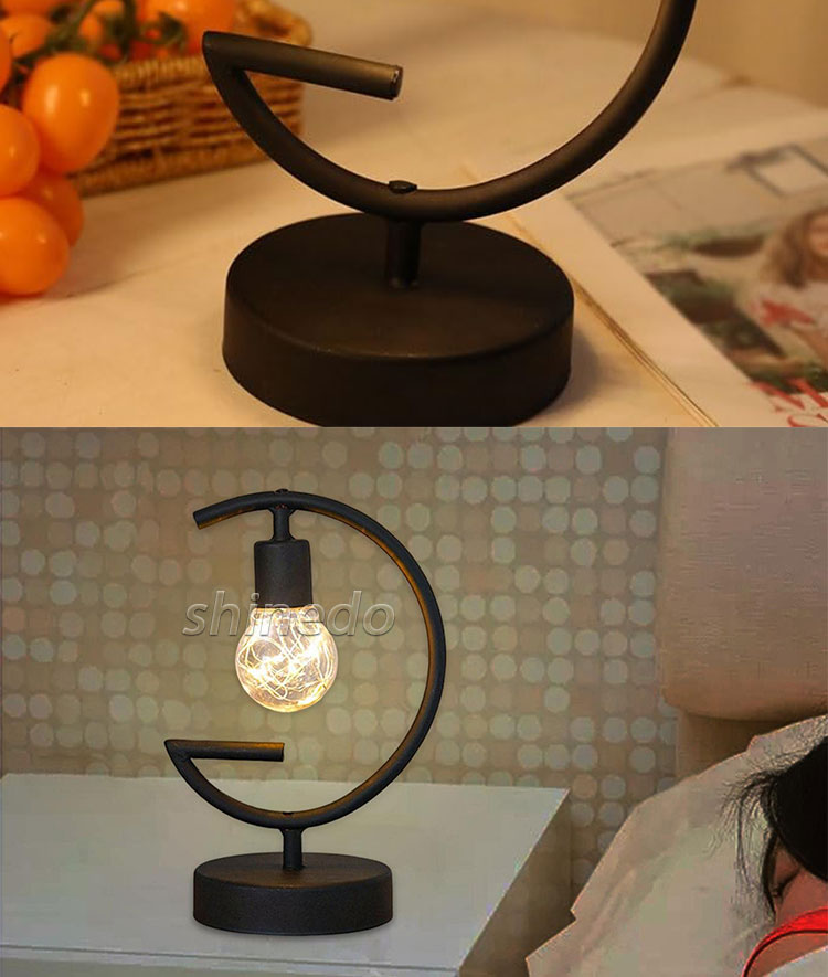 LED iron simple small table lamp romantic decoration festive atmosphere light two decorative lighting