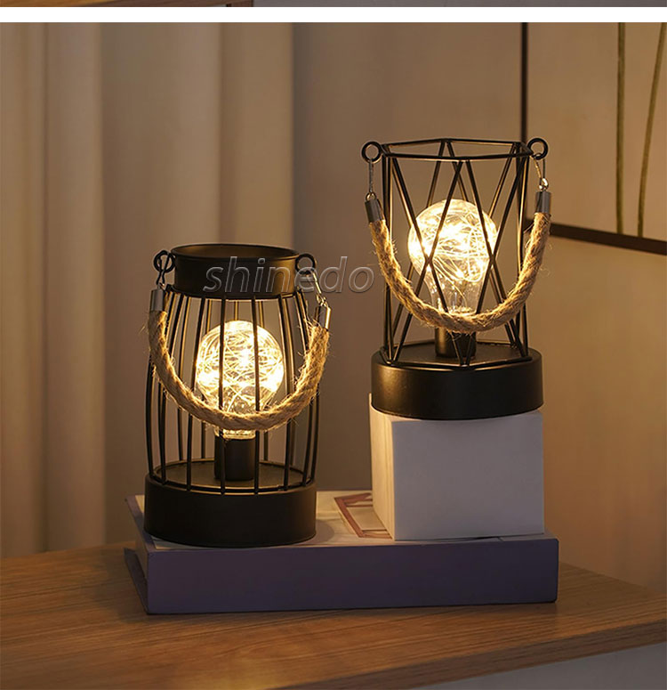 LED copper wire table lamp Simple metal craft festival table lamp night light