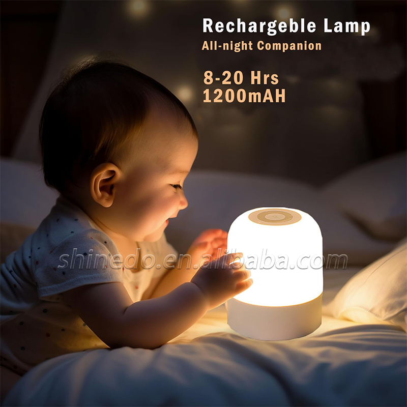 Portable Usb Led Light Desk Kids Gift Silicone Light Rechargeable Bedside Table Lamp Decor Color Changing Soft Night Lights SD-SR1015