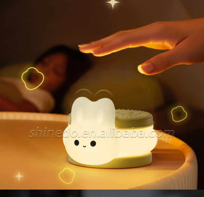 Wholesale Touch Control Lamps Bedside Silicone Night Light Kids Room Gift Toys Rabbit Silicone Patting Led Night Light Rabbit SD-SR1016