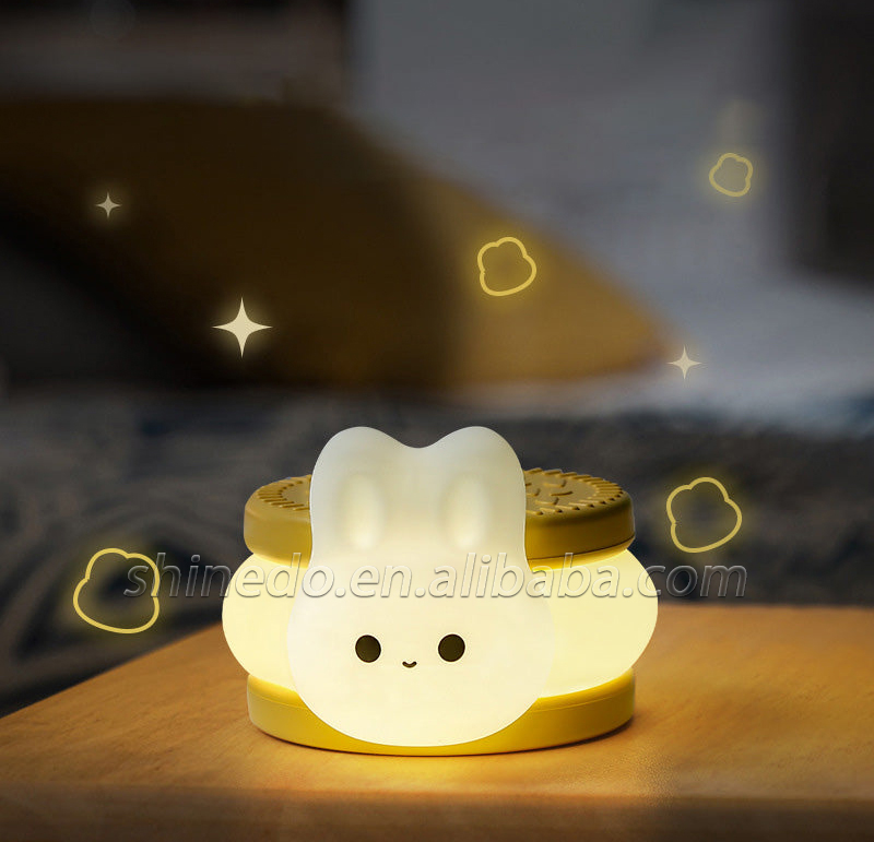 Wholesale Touch Control Lamps Bedside Silicone Night Light Kids Room Gift Toys Rabbit Silicone Patting Led Night Light Rabbit SD-SR1016