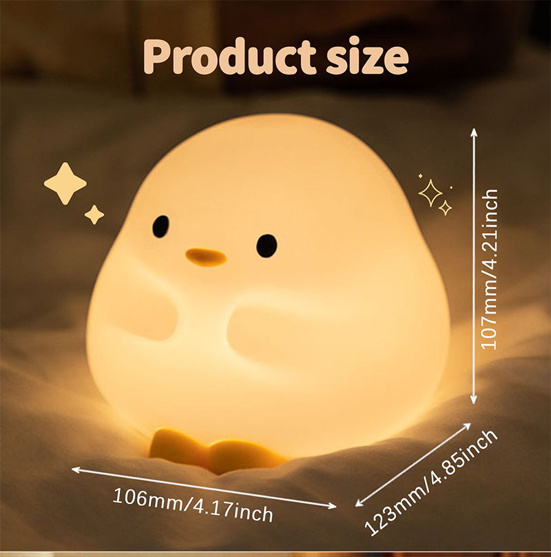 Sleeping Duck Design Lamp Table Soft Silicone Pat Light Children Bedroom Nightlight Christmas Gift Led Smart 5v Baby Night Light SD-SR1024