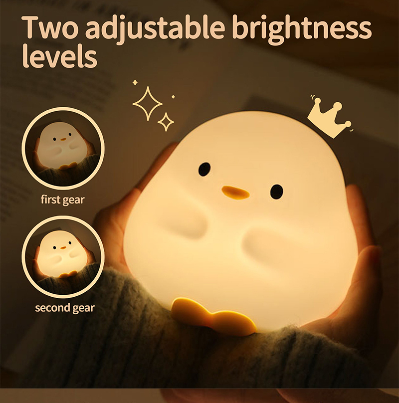 Sleeping Duck Design Lamp Table Soft Silicone Pat Light Children Bedroom Nightlight Christmas Gift Led Smart 5v Baby Night Light SD-SR1024