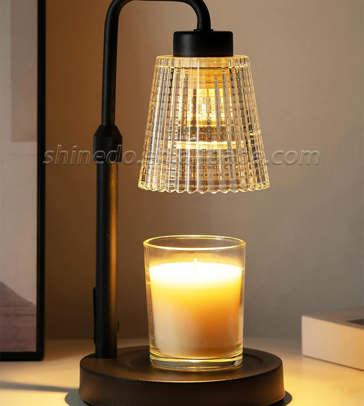 Wholesale Glass Melt Scented Wax Heating Lamp Timing Dimmable Table Light Adjustable Height Dimming Electric Candle Warmer Lamp SD-SL1546