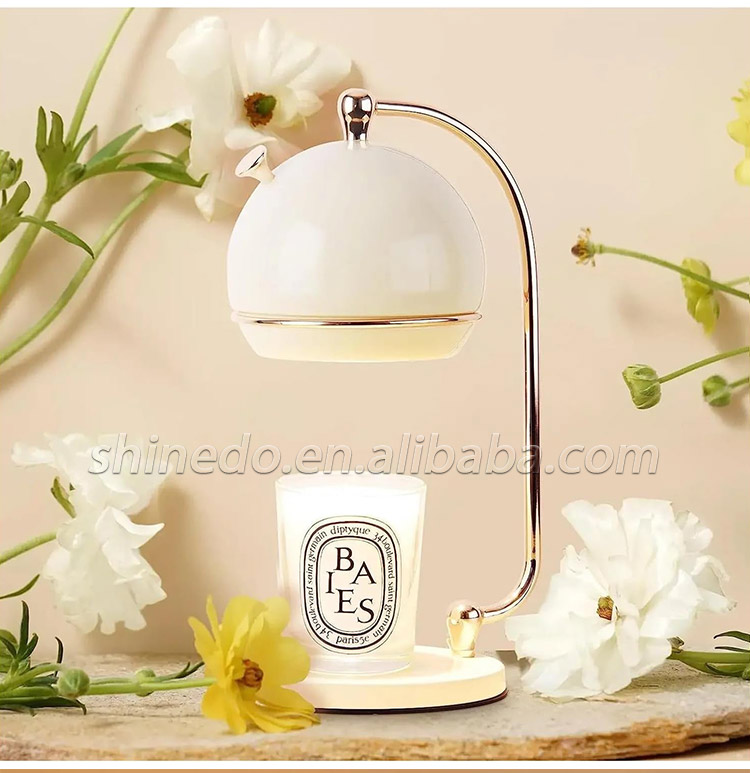 White Lampshade Aroma Wax Candle Warmers Light Indoor Bedside Lamp Gifts Scented Candle Warmer Melting Lamp Electric Flameless SD-SL1552