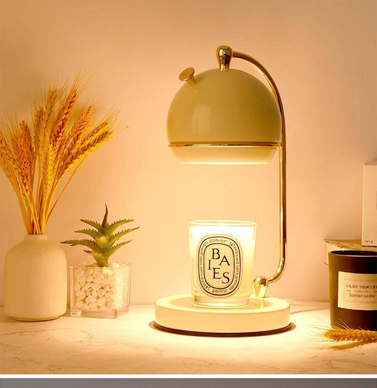 White Lampshade Aroma Wax Candle Warmers Light Indoor Bedside Lamp Gifts Scented Candle Warmer Melting Lamp Electric Flameless SD-SL1552