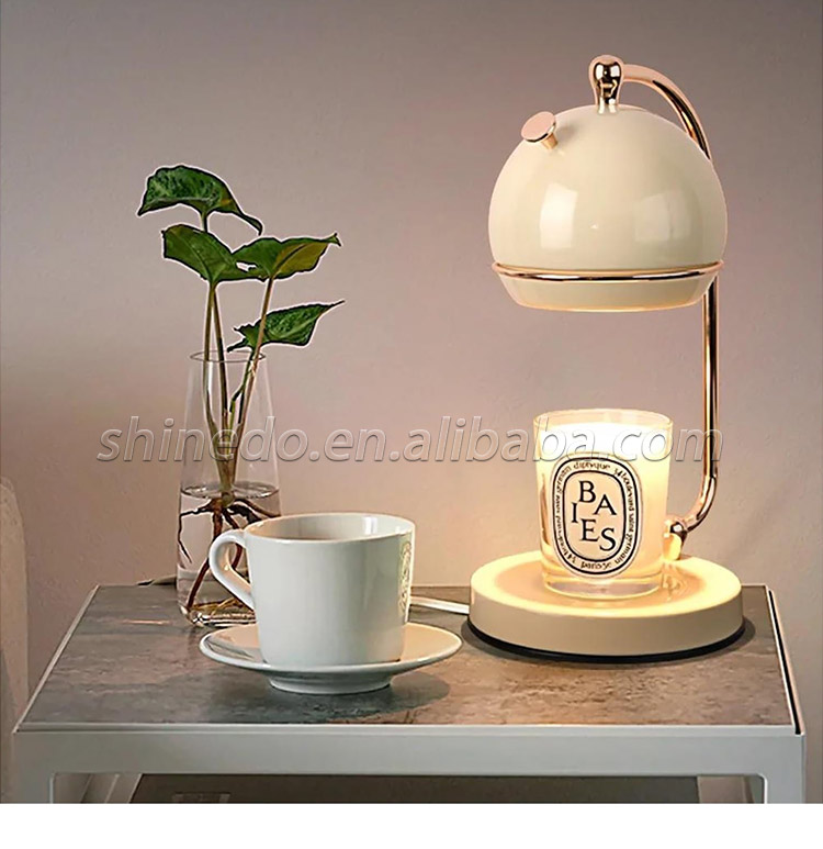 White Lampshade Aroma Wax Candle Warmers Light Indoor Bedside Lamp Gifts Scented Candle Warmer Melting Lamp Electric Flameless SD-SL1552