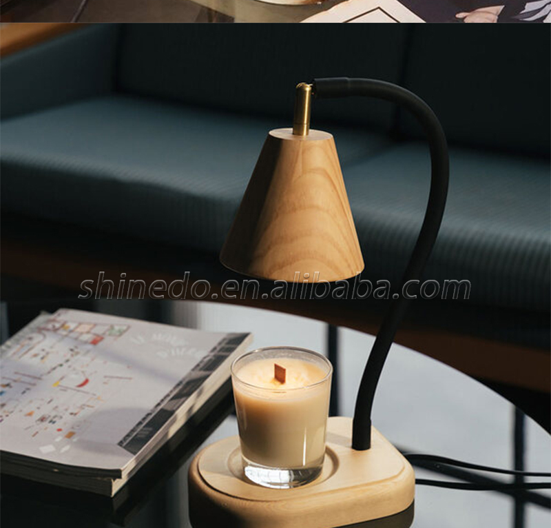 Minimalist Simple Indoor Warming Night Light Table Lamp Meltal Wax Burner Aroma Lamp Melting Electric Candle Warmer Lamp SD-SL1747