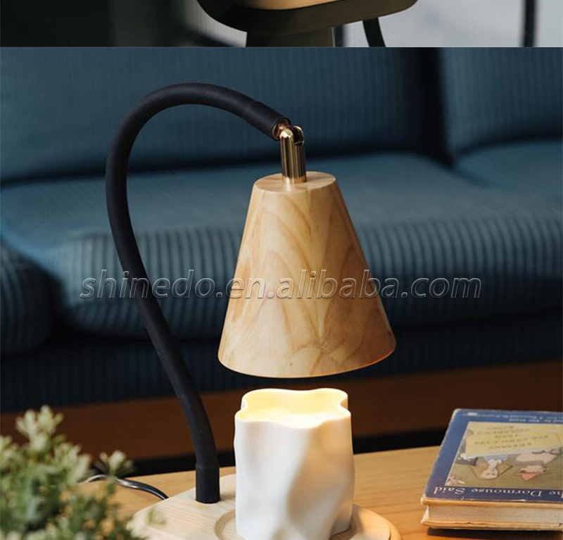 Minimalist Simple Indoor Warming Night Light Table Lamp Meltal Wax Burner Aroma Lamp Melting Electric Candle Warmer Lamp SD-SL1747