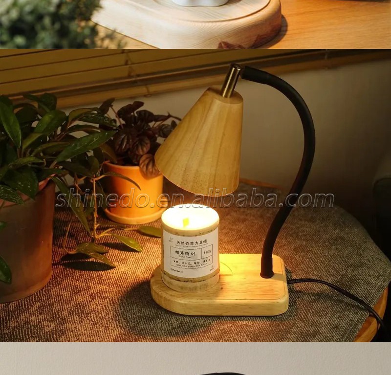 Minimalist Simple Indoor Warming Night Light Table Lamp Meltal Wax Burner Aroma Lamp Melting Electric Candle Warmer Lamp SD-SL1747