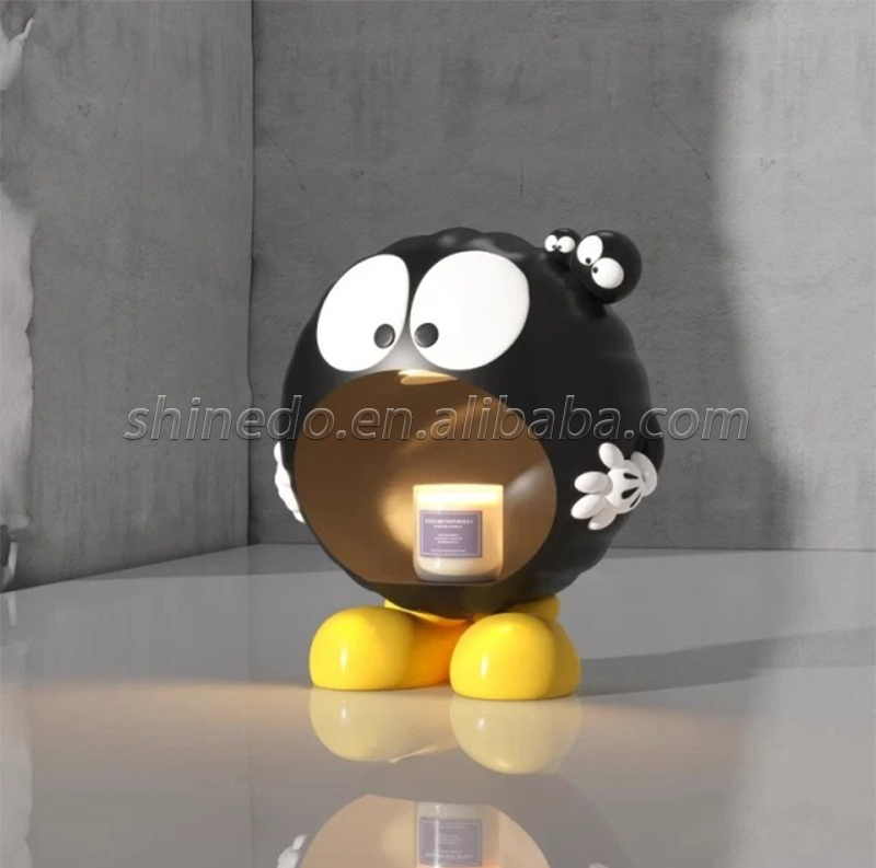 Cartoon Coal Ball Night Light Electric Wax Warmer Lamp Table Bedroom Desktop Warm Bedside Candle Warmer Lamp SD-SL1752