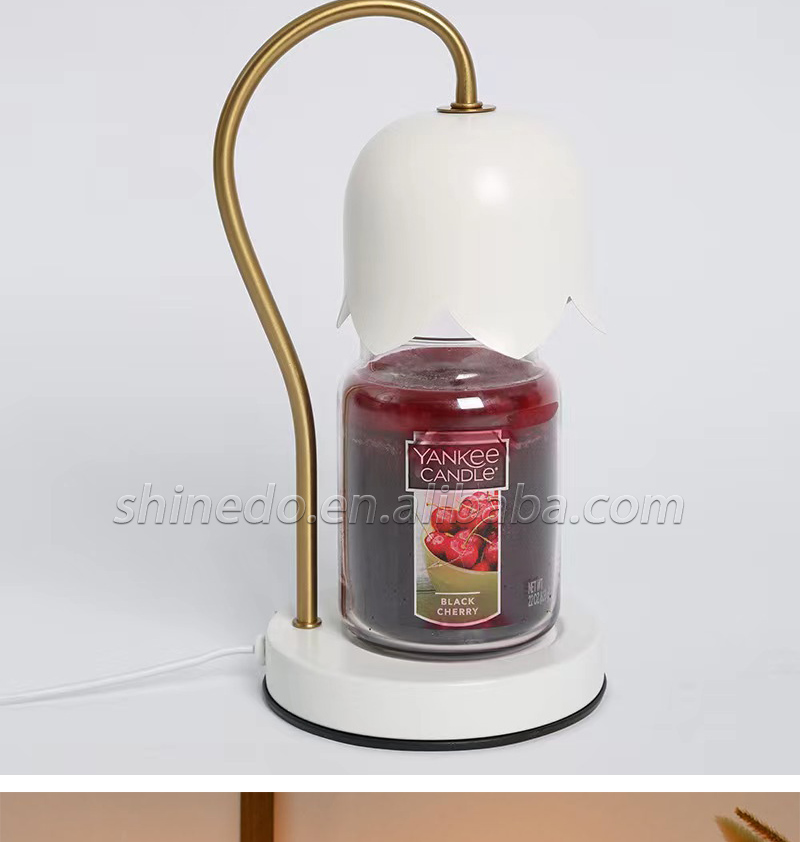 Romantic Table Lamp Decoration Atmosphere Candle Lamp Dimmable Led Night Light Melting Metal Custom Wax Warmer Candle Lamp SD-SL1754