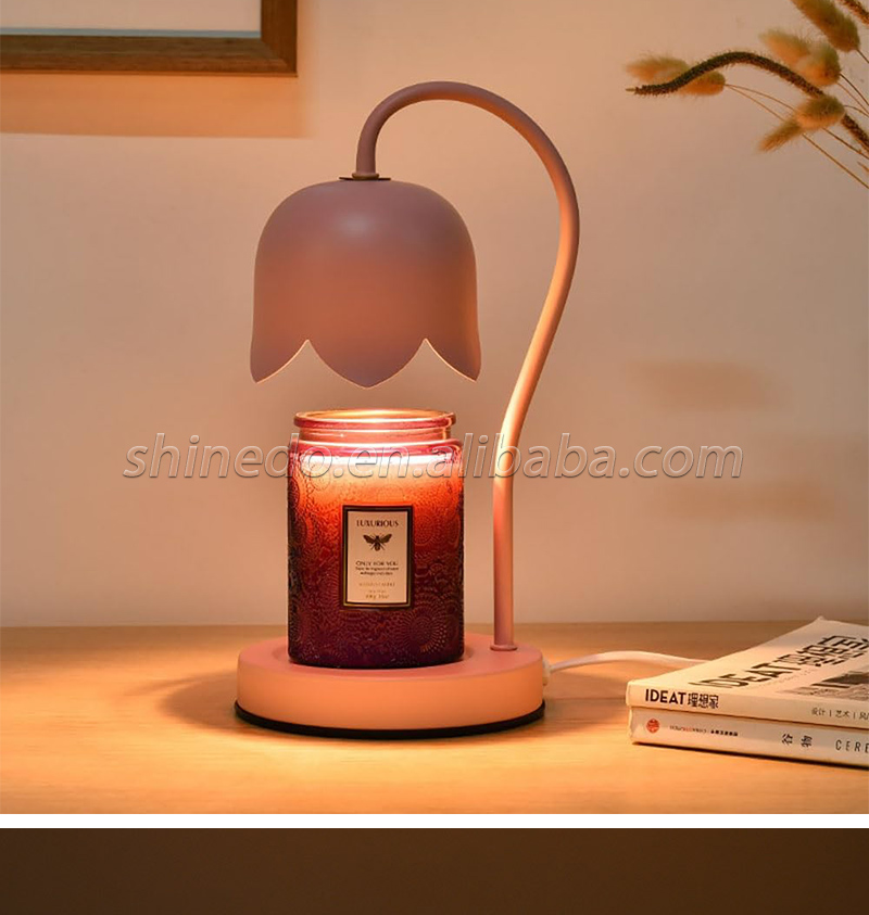 Romantic Table Lamp Decoration Atmosphere Candle Lamp Dimmable Led Night Light Melting Metal Custom Wax Warmer Candle Lamp SD-SL1754