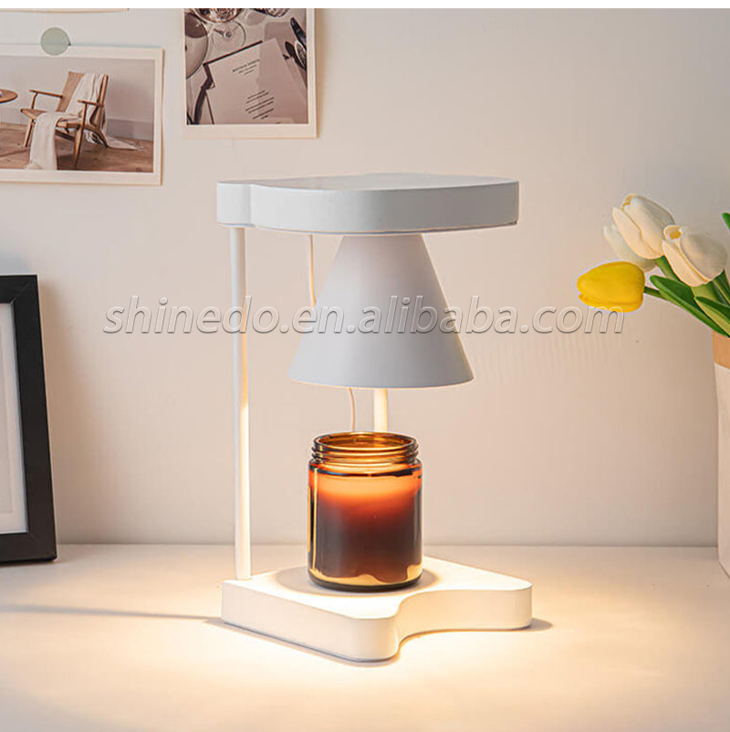 Aromatherapy Wax Melt Warmer Table Lamp Candle Light Bedroom Electric Wooden Candle Warmer Lamp SD-SL1756