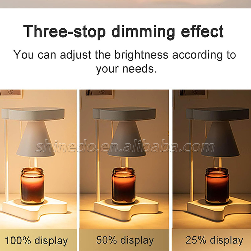 Aromatherapy Wax Melt Warmer Table Lamp Candle Light Bedroom Electric Wooden Candle Warmer Lamp SD-SL1756