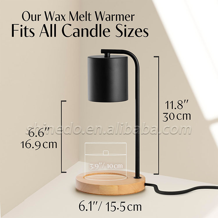 Wholesale Wood Metal Scented Candle Warmer Lamp With Timer Dimmer Vintage Decor Aromatherapy Electric Wax Candle Lamp Warmer SD-SL1767