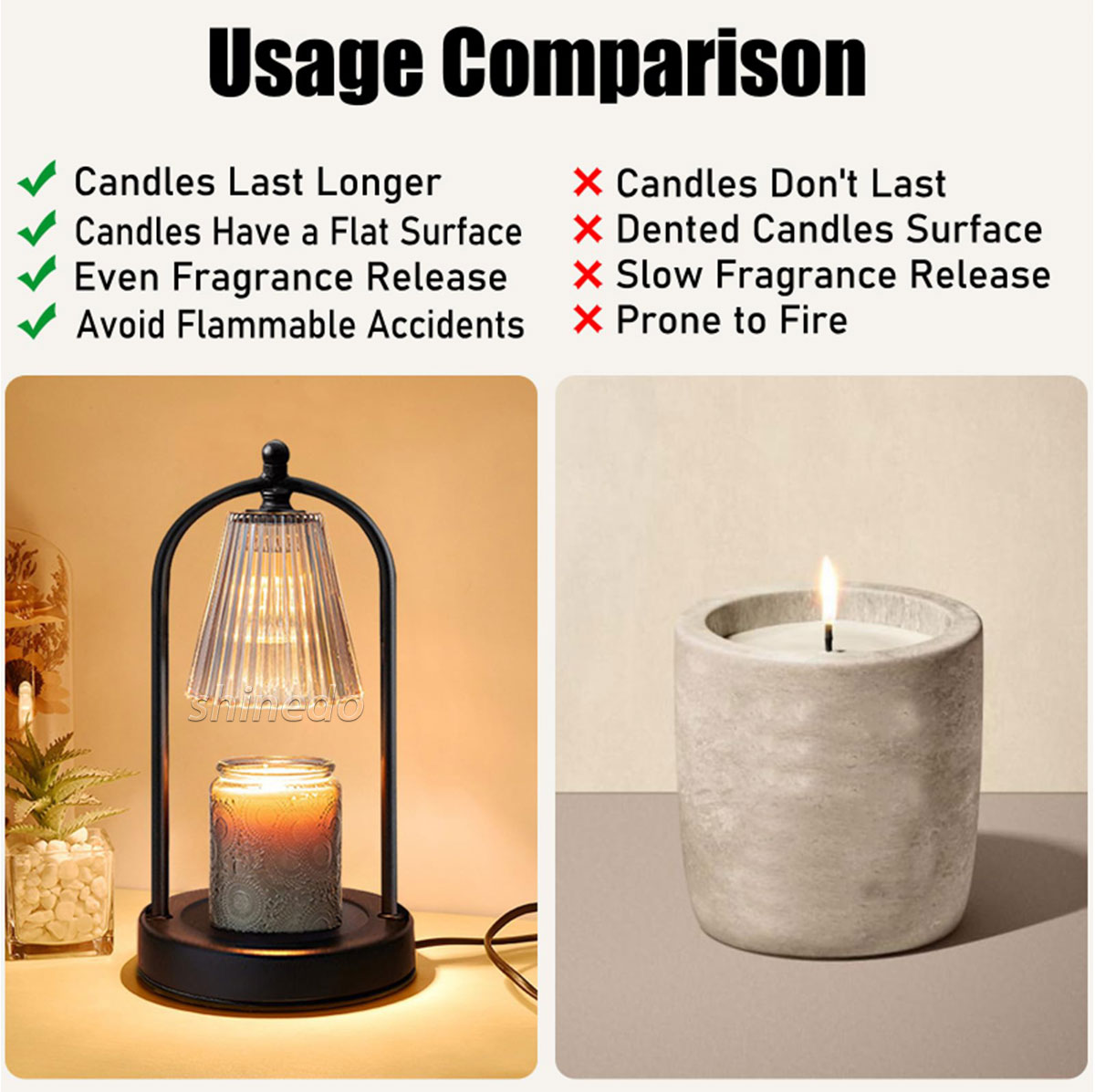 Heater Lighting Aroma Dimming Electric Candle Warmer Lamp Bedside Scented Wax Melt Lamp Luxury Candle Warmer Wholesale Lamp SD-SL1772