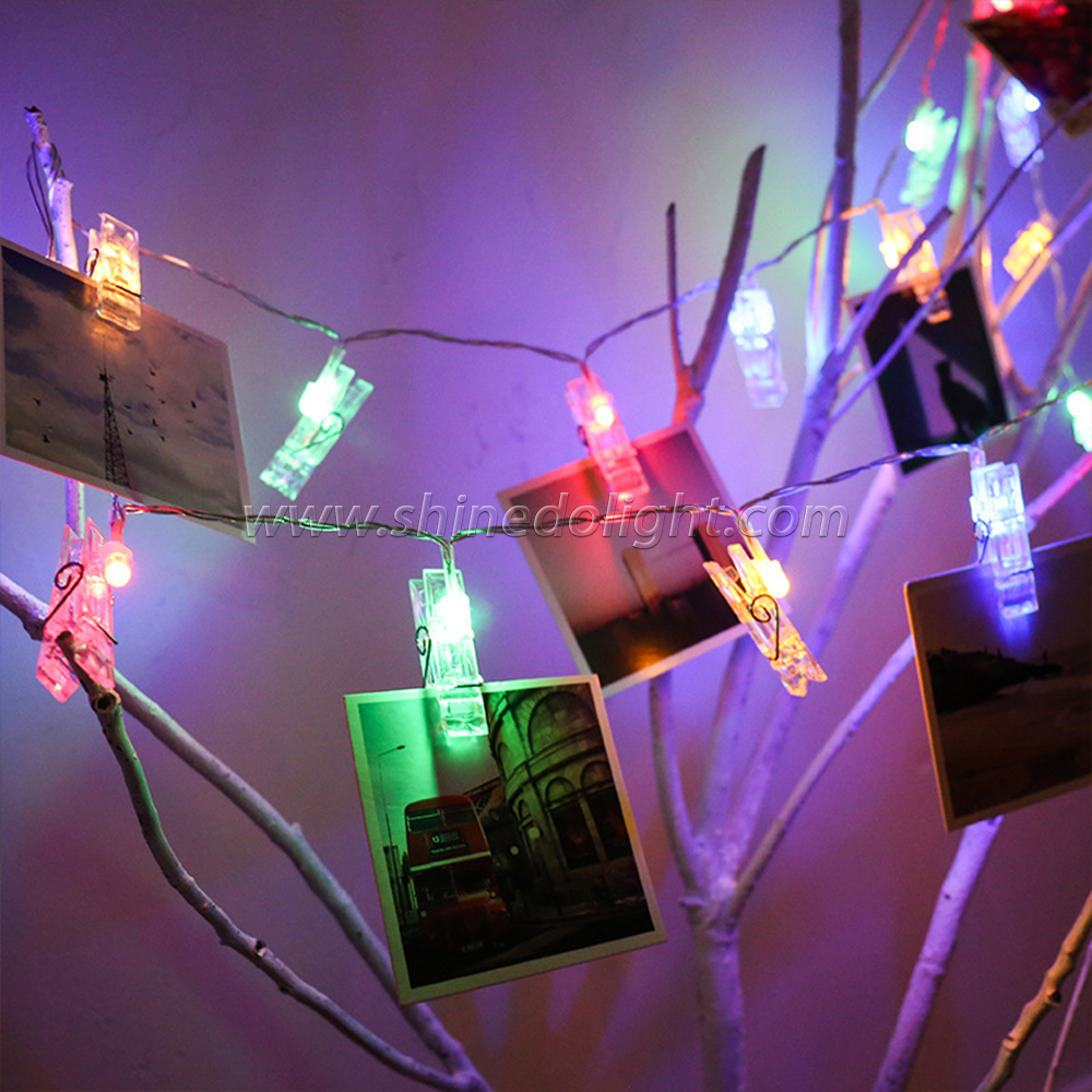 Photo Clips String Lights Battery Operated Holiday Light For Hanging Picture