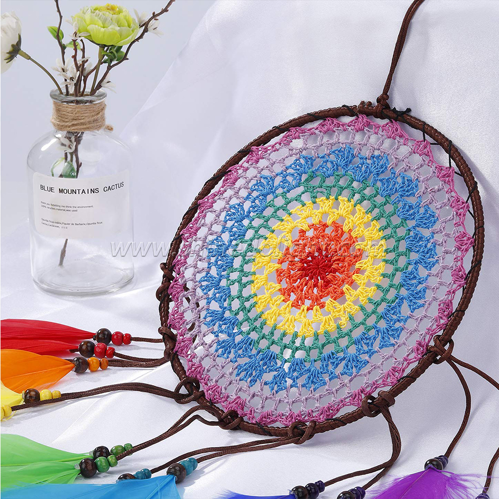 Handmade wall hanging colorful feather Dream Catcher decoration home decor Gift