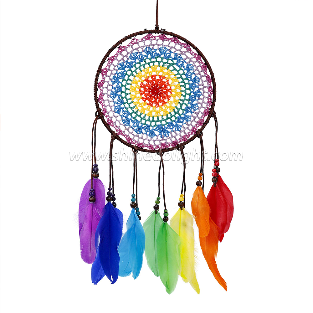 Handmade wall hanging colorful feather Dream Catcher decoration home decor Gift