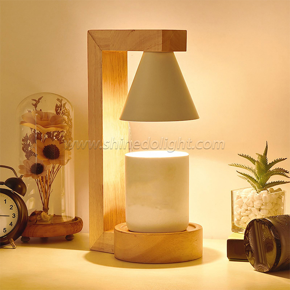 Candle Warmer Lamp Aromatherapy Wax Table Bedroom Wood Nordic Melting Timing Indoor Lighting Lights SD-SL1144