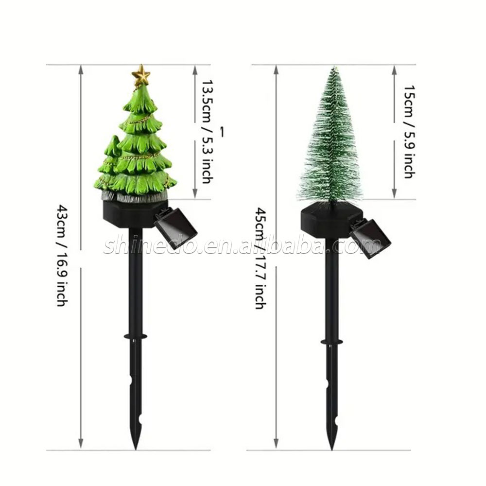 LED resin Christmas tree Christmas lights outdoor simulation resin garden garden ground inserted garden lights