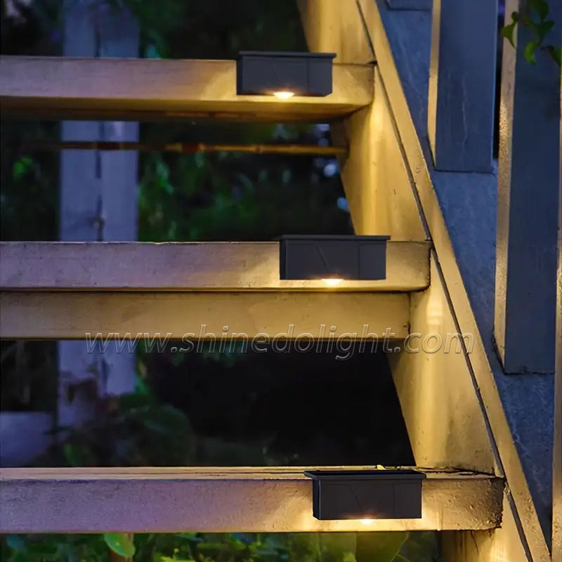 Solar Deck Lights Outdoor Step Lights Waterproof Led Solar Lights for Railing Stairs Step Fence Yard Patio and Pathway SD-SL1528