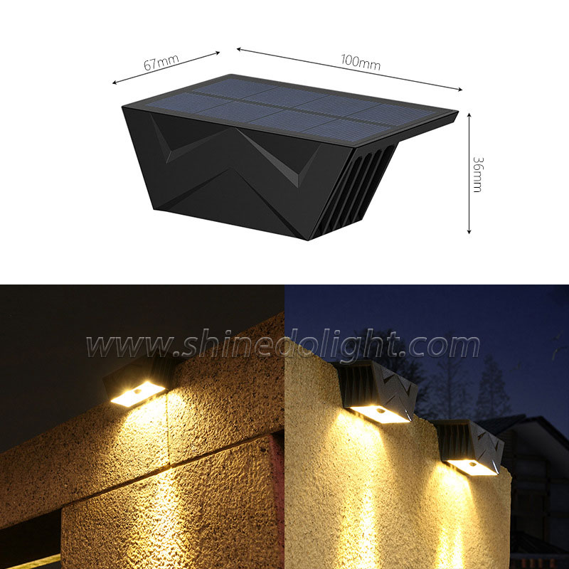 Solar Deck Lights Outdoor Step Lights Waterproof Led Solar Lights for Railing Stairs Step Fence Yard Patio and Pathway SD-SL1528