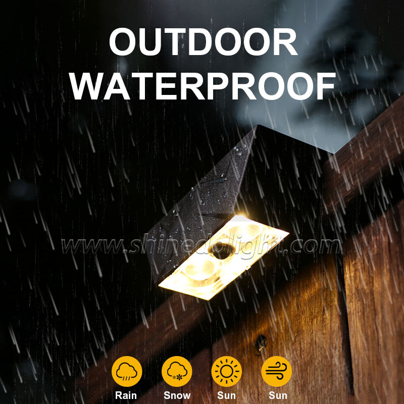 Solar Deck Lights Outdoor Step Lights Waterproof Led Solar Lights for Railing Stairs Step Fence Yard Patio and Pathway SD-SL1528