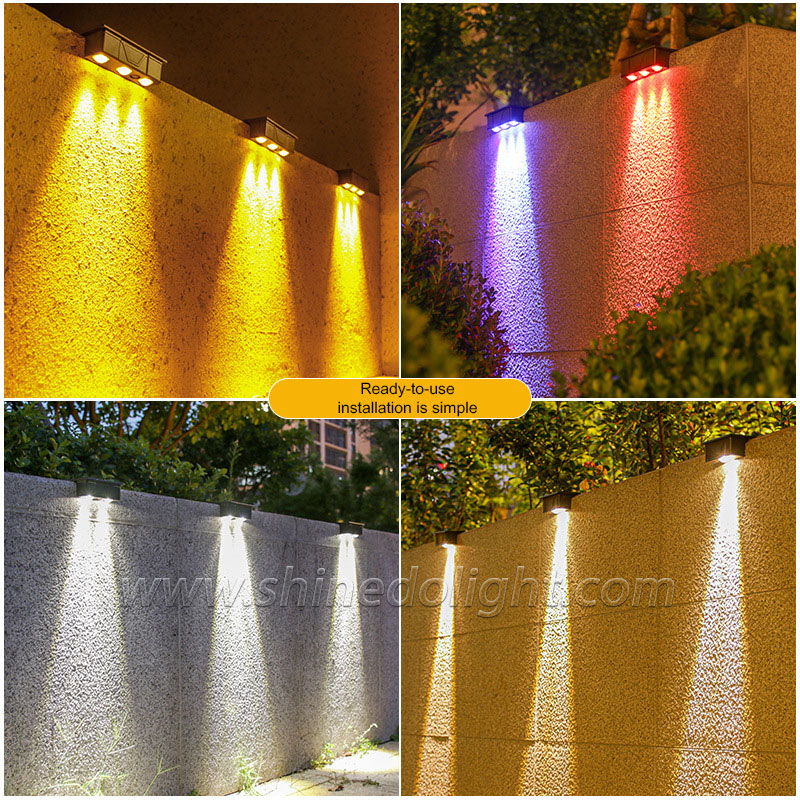 Solar Deck Lights Outdoor Step Lights Waterproof Led Solar Lights for Railing Stairs Step Fence Yard Patio and Pathway SD-SL1528