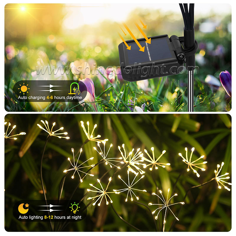 Solar Powered Outdoor Grass Globe Dandelion Lamp LED For Garden Lawn Landscape Lamp Holiday Light SD-SL1533