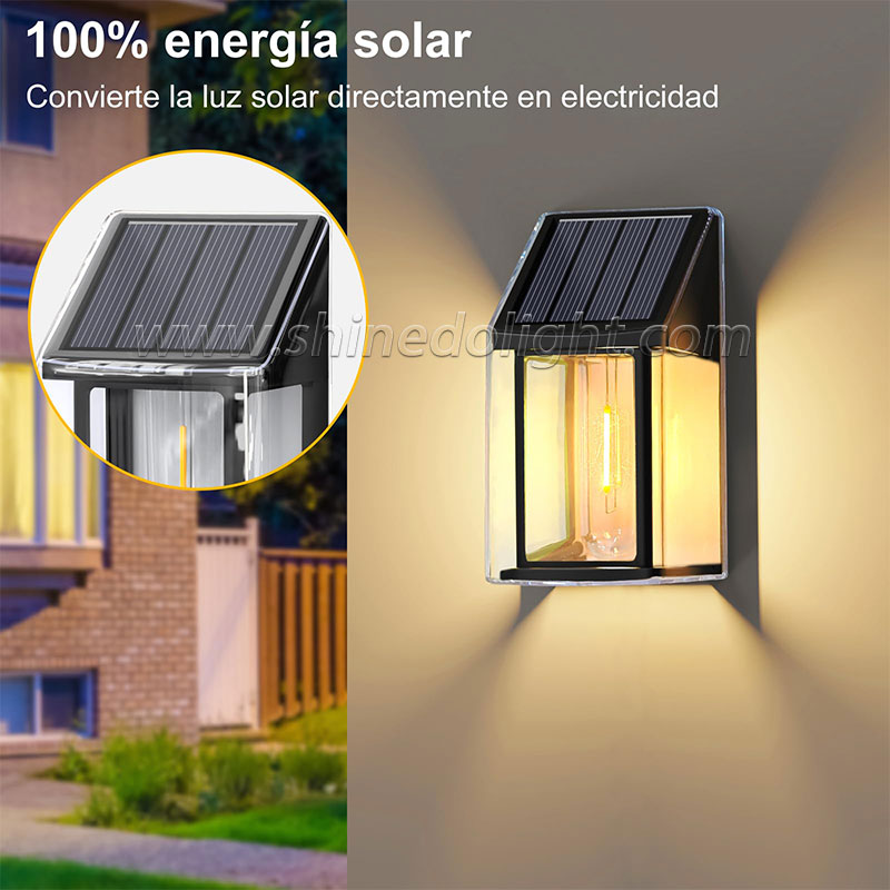 Solar LED human body sensing wall light tungsten wire garden Villa courtyard waterproof night light SD-SL1535