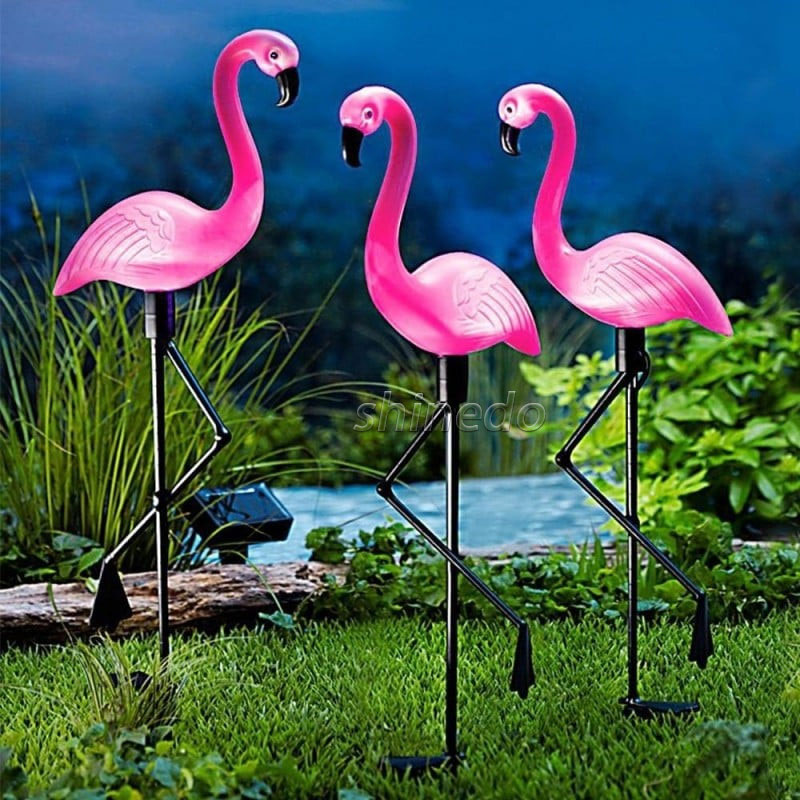 Solar Flamingos land plug-in lights one drag three outdoor garden landscape patio decorative lawn lights SD-SL1536