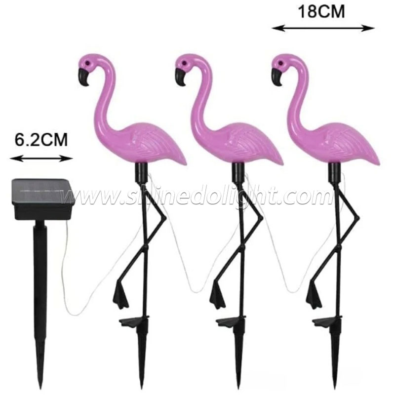 Solar Flamingos land plug-in lights one drag three outdoor garden landscape patio decorative lawn lights SD-SL1536