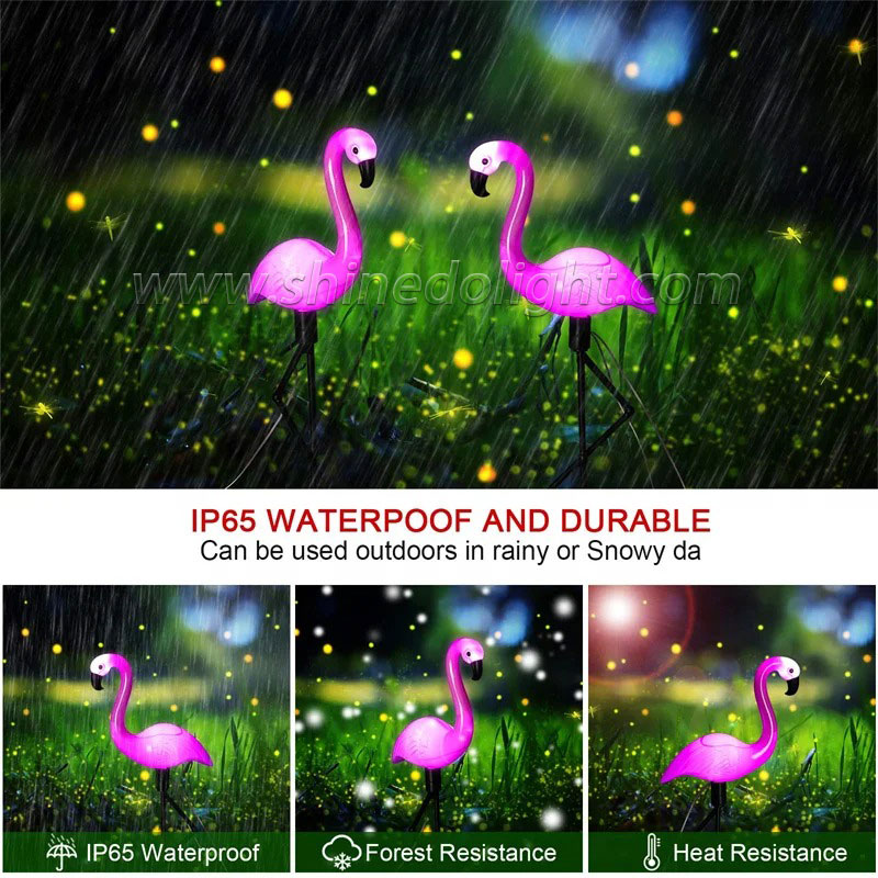 Solar Flamingos land plug-in lights one drag three outdoor garden landscape patio decorative lawn lights SD-SL1536