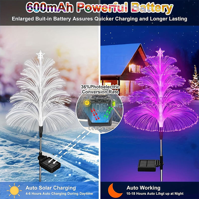 Solar LED five-layer jellyfish reed light outdoor glow decorative lawn light SD-SL1537