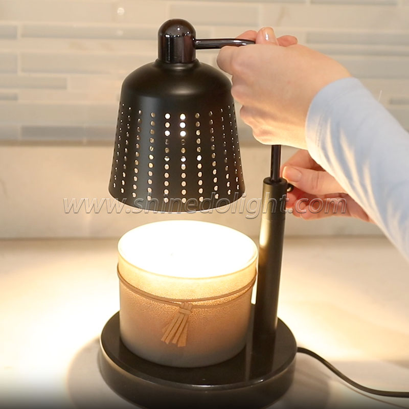 Electric Candle Warmer Lamp Wax Melting Light Creative Aromatherapy Table Wooden Base Bedside DecorSD-SL1614