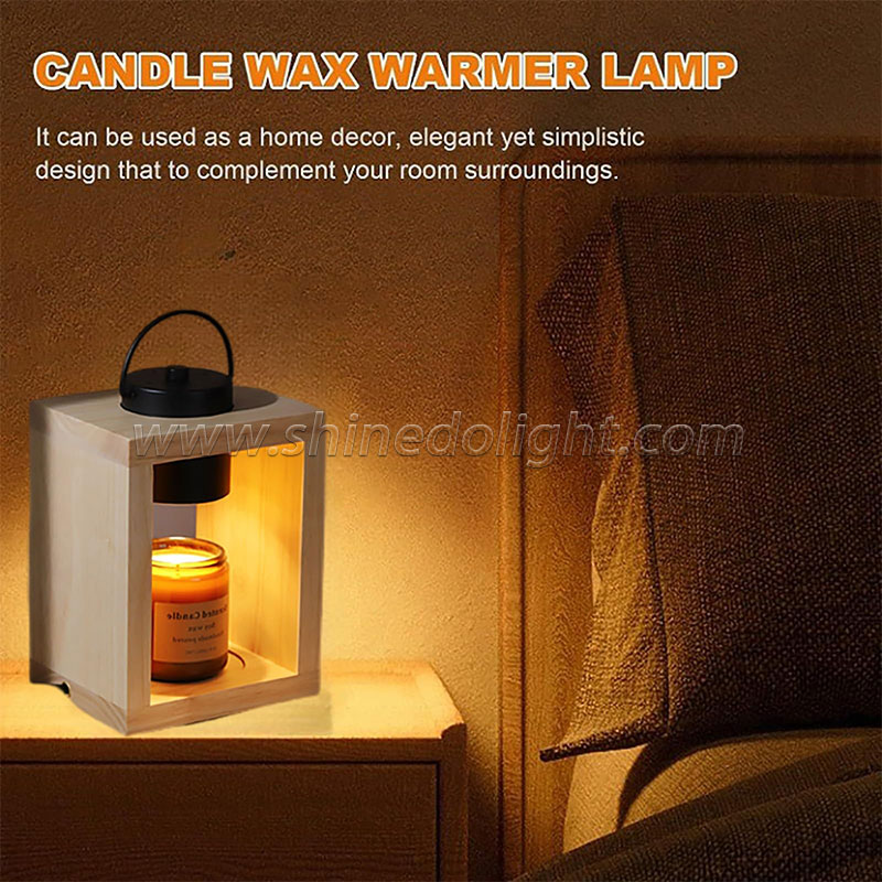 Electric Wax Lamp Candle Warmer Wooden Candle Melting Waxing Burner Aromatherapy Lamp Table Lamp For Spa Club SD-SL1615