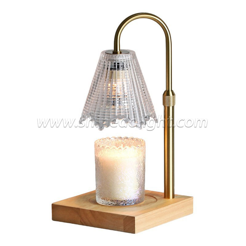 Dimmable Candle Warmer Lamp Bedroom Bedside Lamps Mood Light Glass Crystal Wood Indoor Lighting Lights SD-SL1617