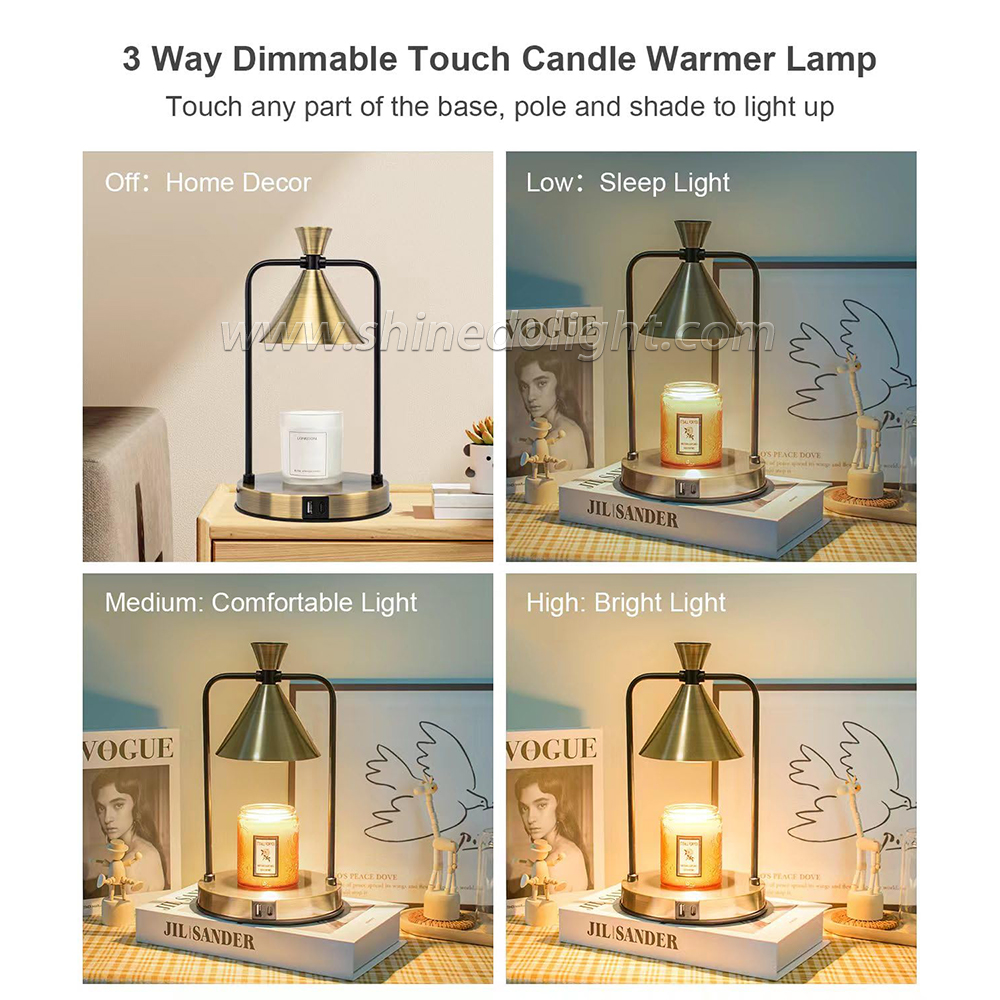 Candle Warmer Electric Wax Melt Candle Melting Waxing Burner Aromatherapy light For Home Bedroom Office Decoration SD-SL1194