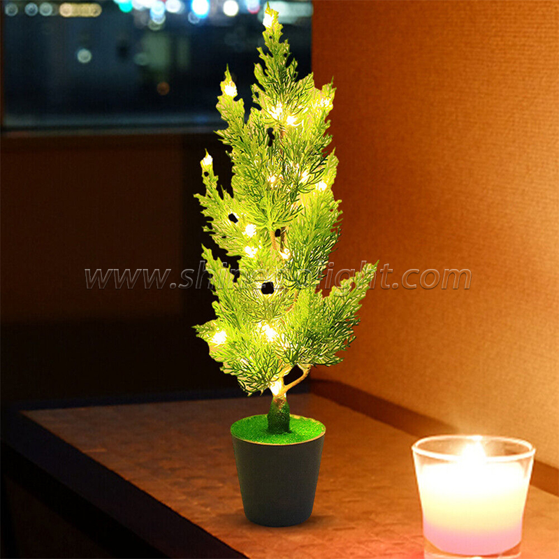 New Style Christmas Tree Table lamp Night light Artificial Cedar Tree Christmas Tree For Holiday Party Wedding Hotel Decor SD-SR429