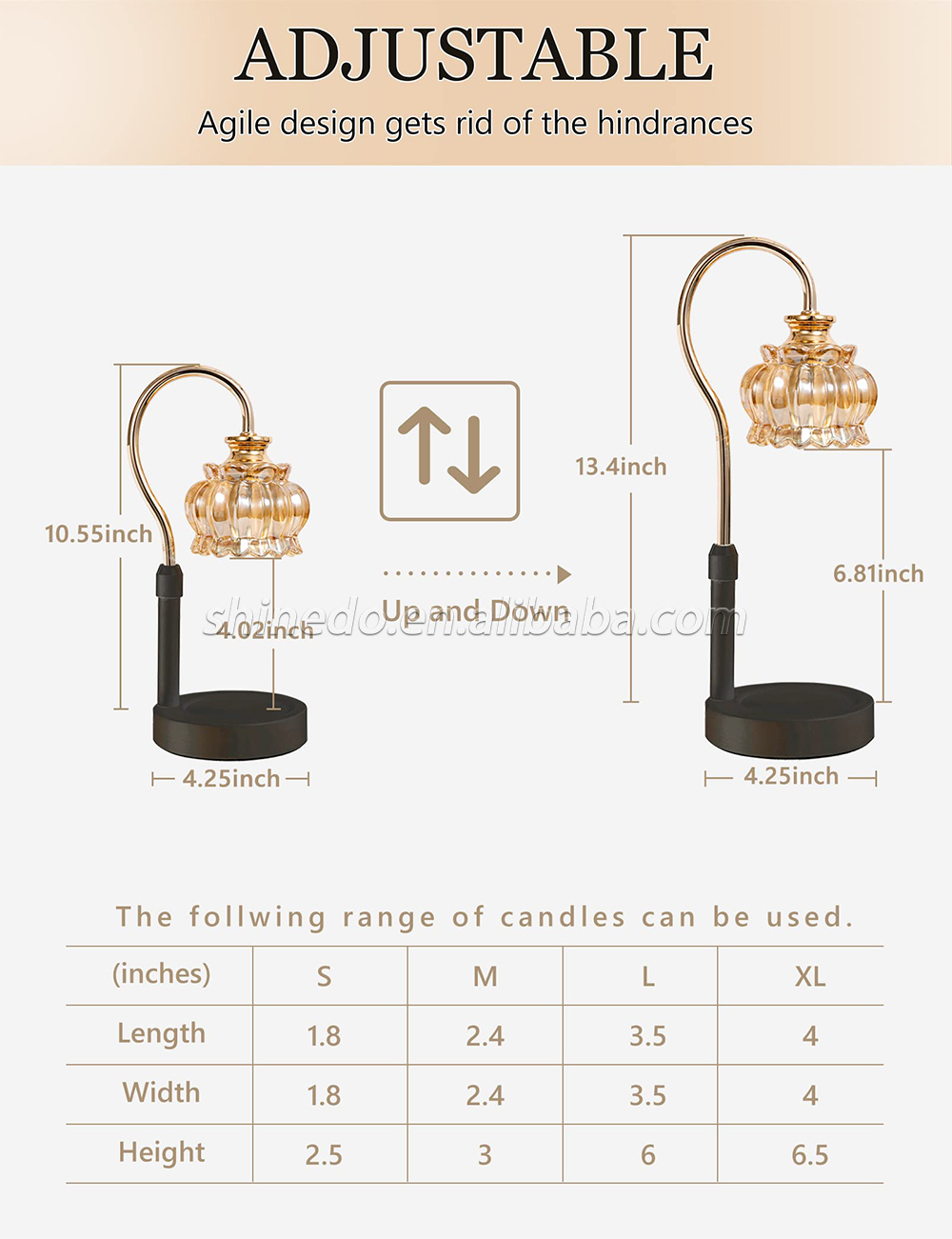 Diffuser Desk Lamp Dimmable Candle Warmer Lamp Night Light Ornaments Christmas Gift Home Decor Plug for Wedding Party SD-SL1256